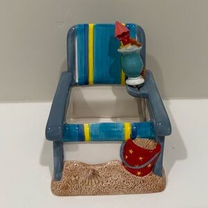 Ceramic Beach Chair Dip Bowl & Spreader Set |Boston Warehouse |Fun & Functional!